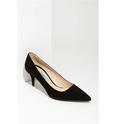 prada leather logo pumps|prada suede pumps nordstrom.